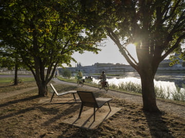 Port de la Creusille en bord de Loire à Blois - Vélo ©David Darrault